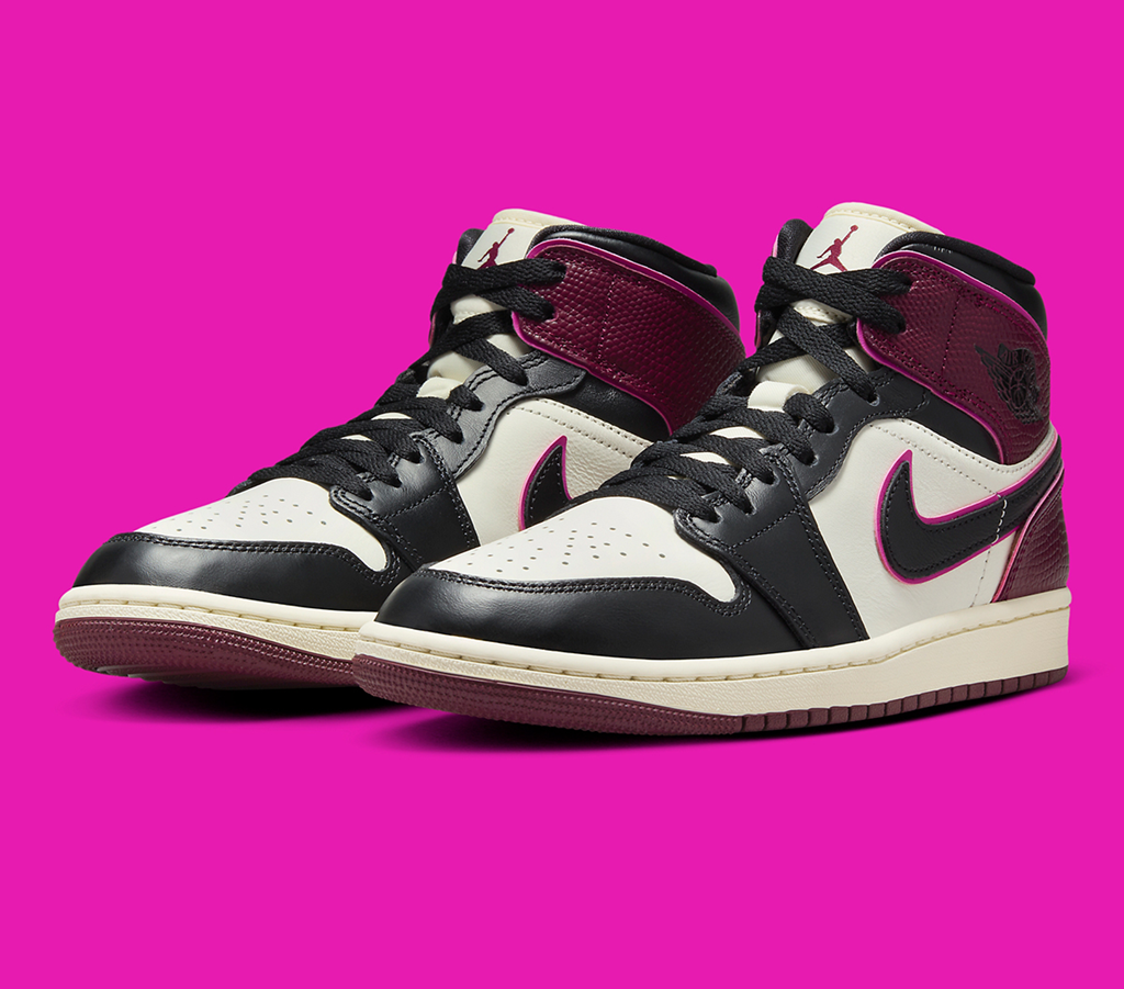 Giày Nike Air Jordan 1 Mid SE 'Bordeaux' FQ7818-101 - Ảnh 3