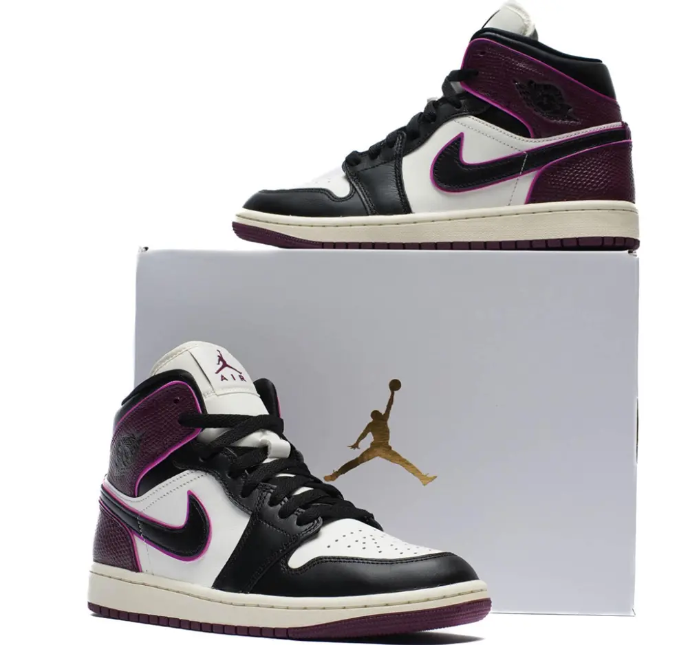 Alternative view of Giày Nike Air Jordan 1 Mid SE 'Bordeaux' FQ7818-101