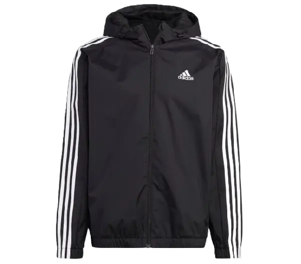 Áo Adidas Essentials 3-Stripes Woven Windbreaker 'Black' IB0384