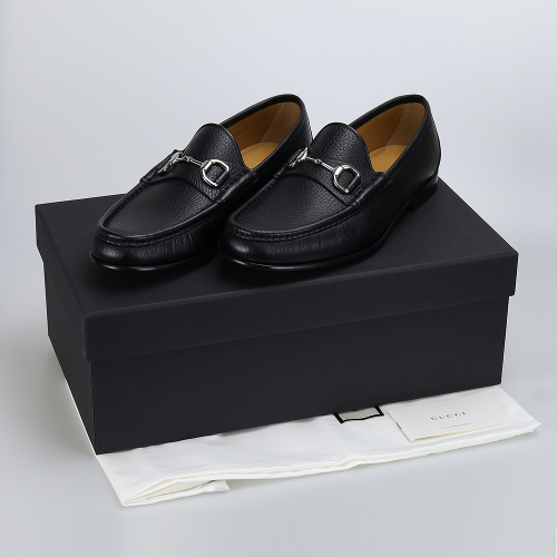 Giày Gucci Classic Horsebit ‘Black Leather’ 367762-AHM00-1000 - Ảnh 4