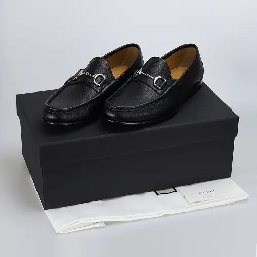 Giày Gucci Classic Horsebit ‘Black Leather’ 367762-AHM00-1000 - Ảnh 4