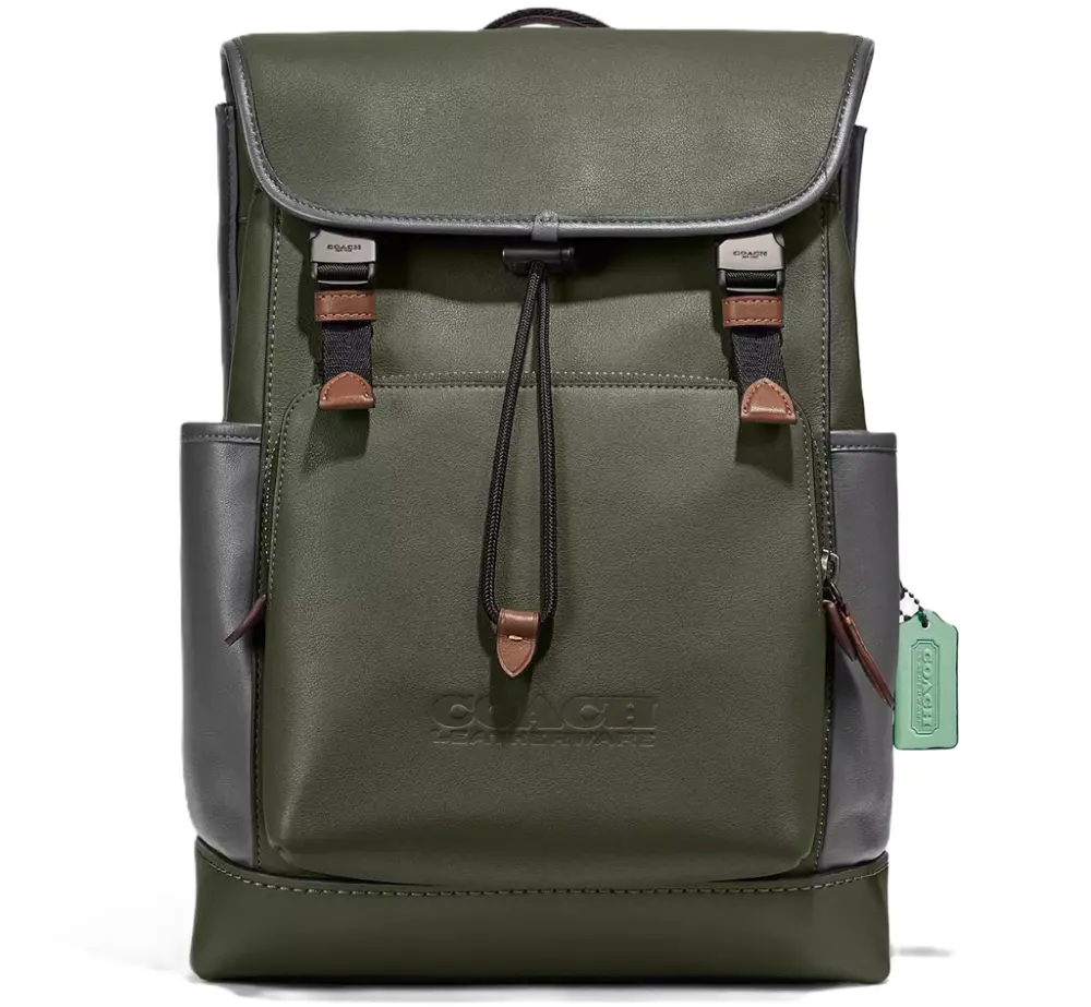 Balo Coach League Flap In Colorblock ‘Green’ C2662-JISMN - Ảnh 4