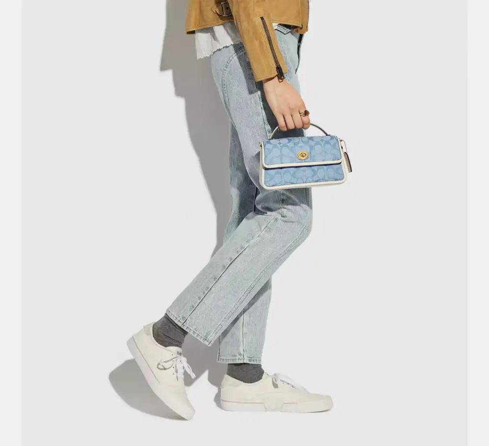 Túi Coach Turnlock ‘Blue’ C4690-B4SUX - Ảnh 3