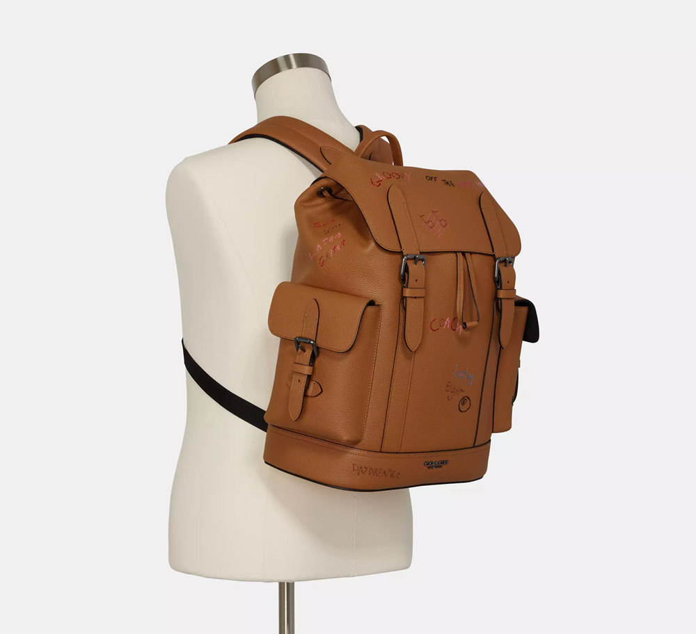 Balo Coach Hudson Backpack With Diary ‘Brown’ C8146-QBQUN - Ảnh 2