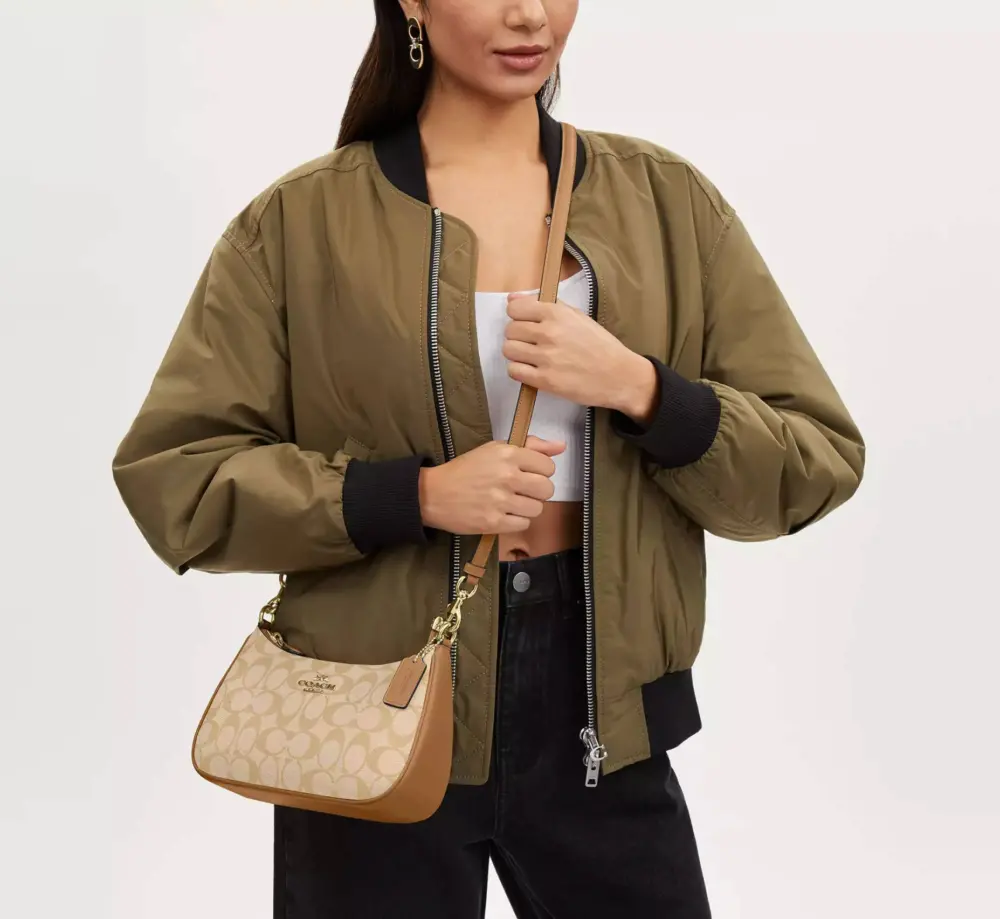 Alternative view of Túi Coach Teri Signature Canvas ‘Beige’ CA548-IMNLJ