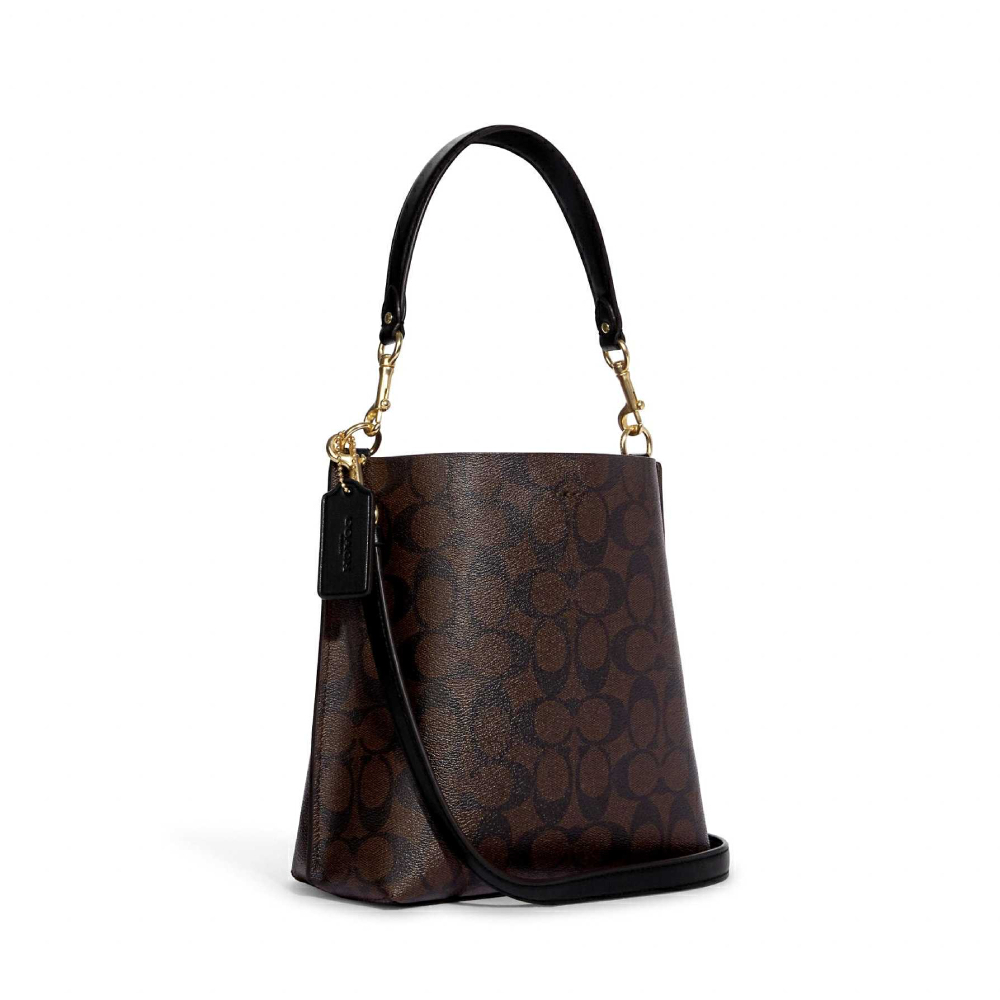 Túi Coach Mollie Bucket 22 Canvas Bag ‘Brown’ CA582-IMAA8 - Ảnh 2