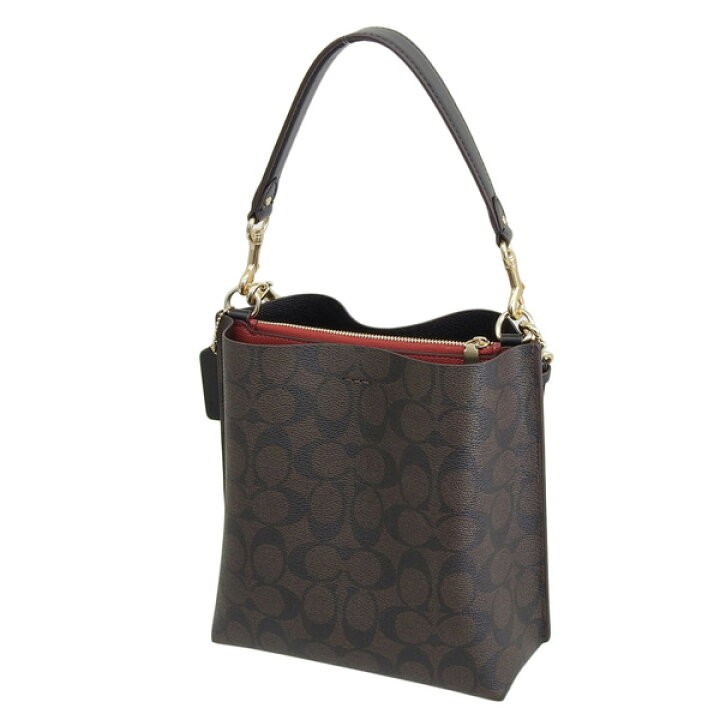 Túi Coach Mollie Bucket 22 Canvas Bag ‘Brown’ CA582-IMAA8 - Ảnh 3