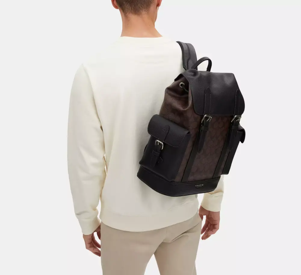 Balo Coach Hudson In Signature ‘Black’ CB839-QBMAH - Ảnh 3
