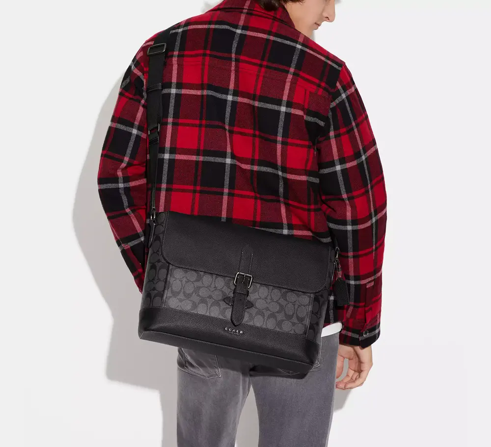 Alternative view of Túi Coach Hudson Messenger Bag ‘Black’ CB842-QBMI5