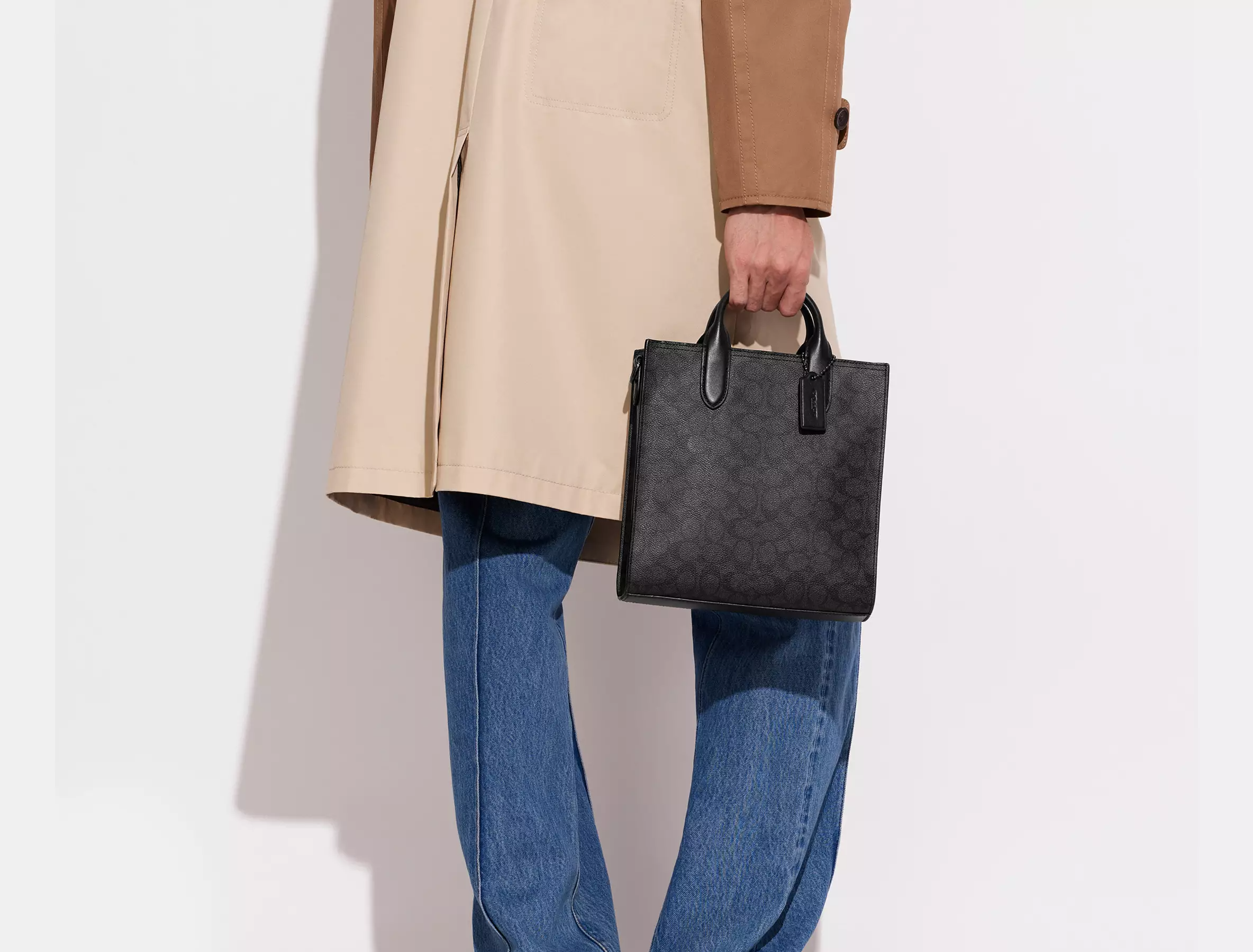 Túi Coach Gotham Tall Tote Bag 24 ‘Black’ CC096-CHR - Ảnh 3