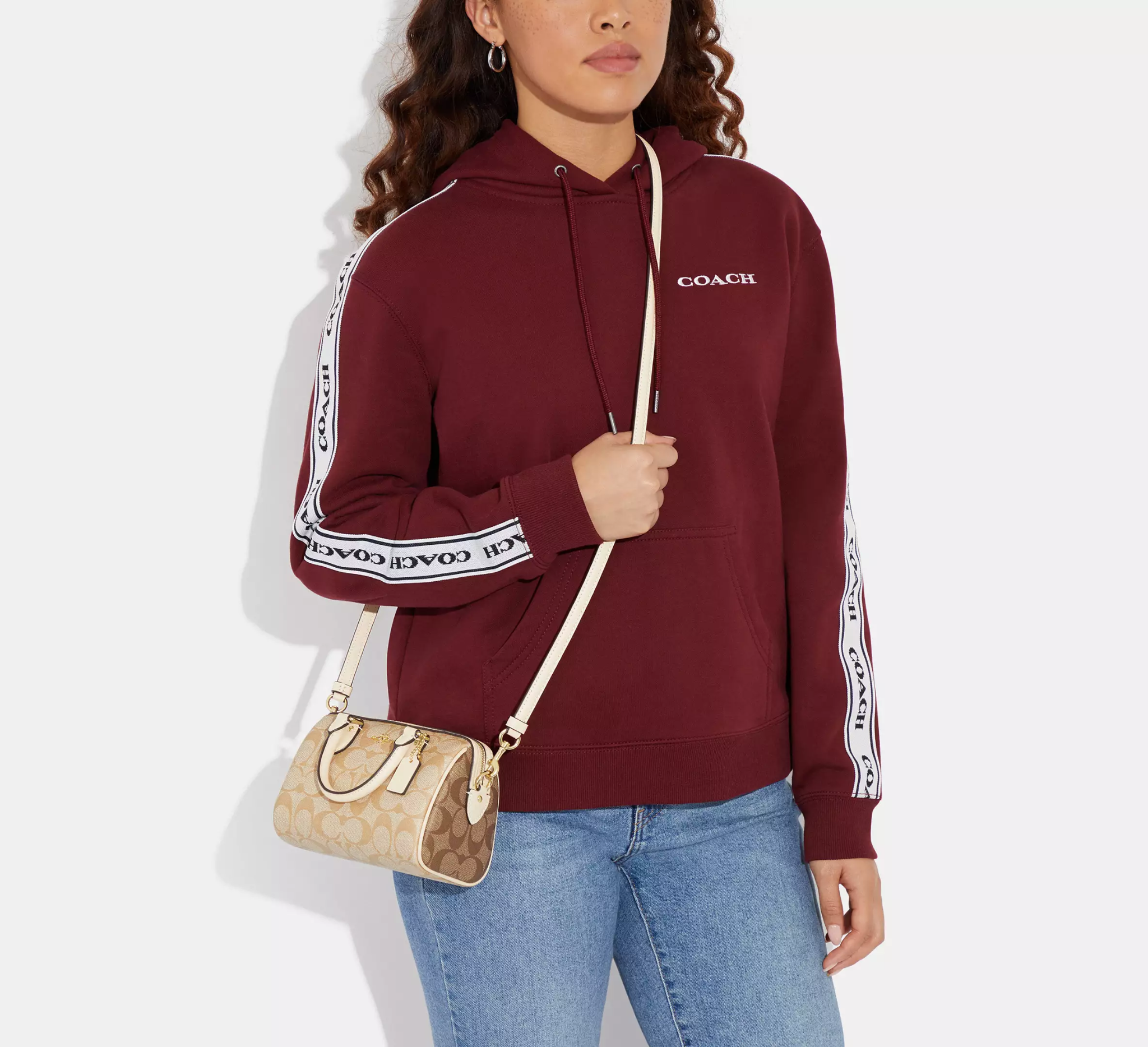 Túi Coach Mini Rowan Satchel Blocked Canvas 'Beige' CH160-IMOT4 - Ảnh 2