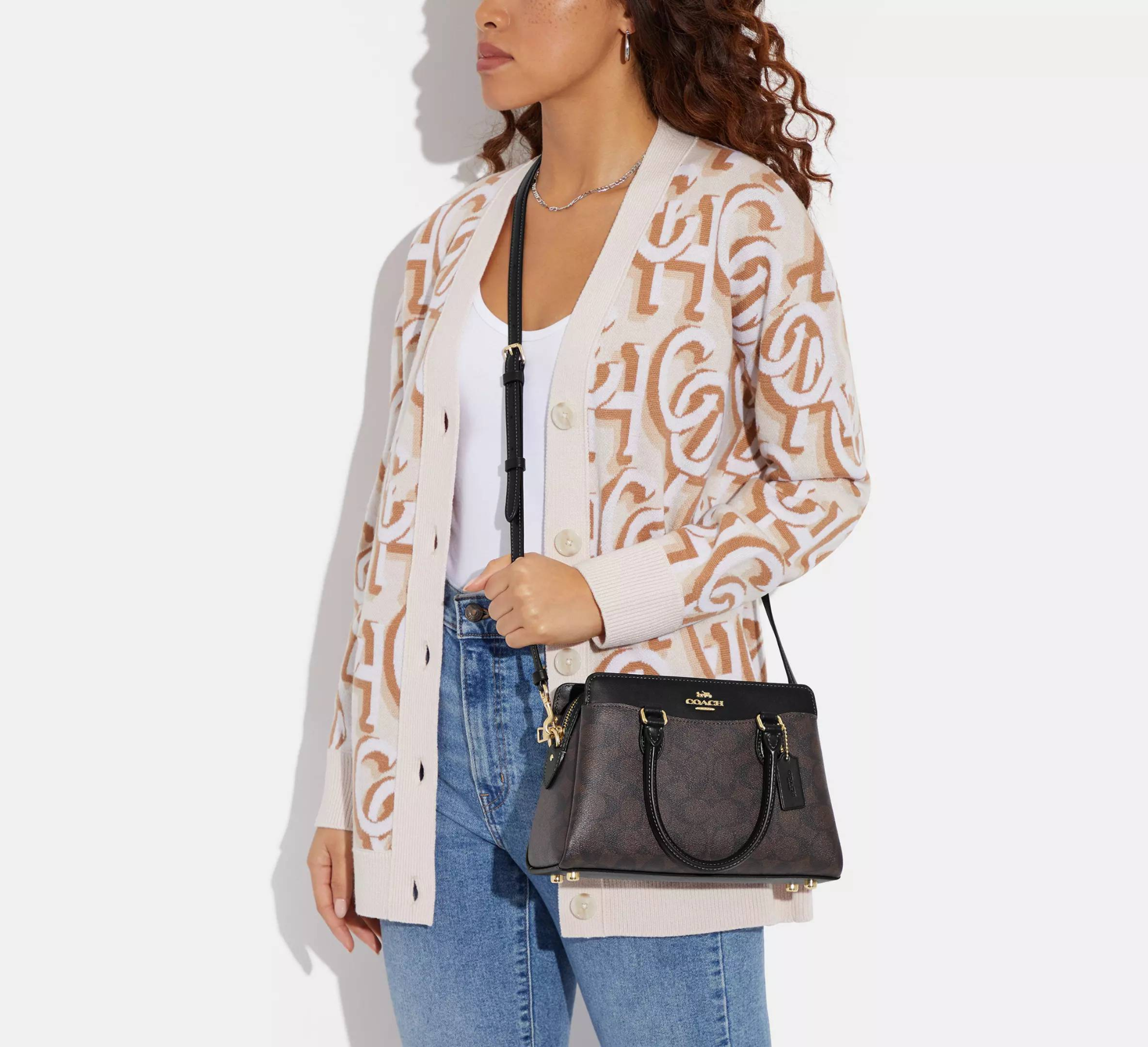 Túi Coach Mini Darcie Carryall Signature Canvas ‘Brown’ CH174-IMAA8 - Ảnh 2