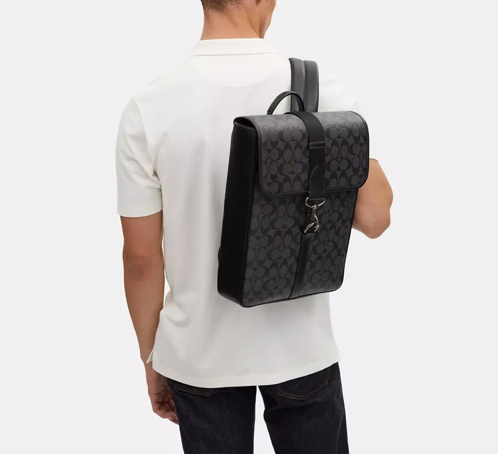 Alternative view of Balo Coach Blaine In Signature Canvas ‘Black’ CJ575-QBO4G
