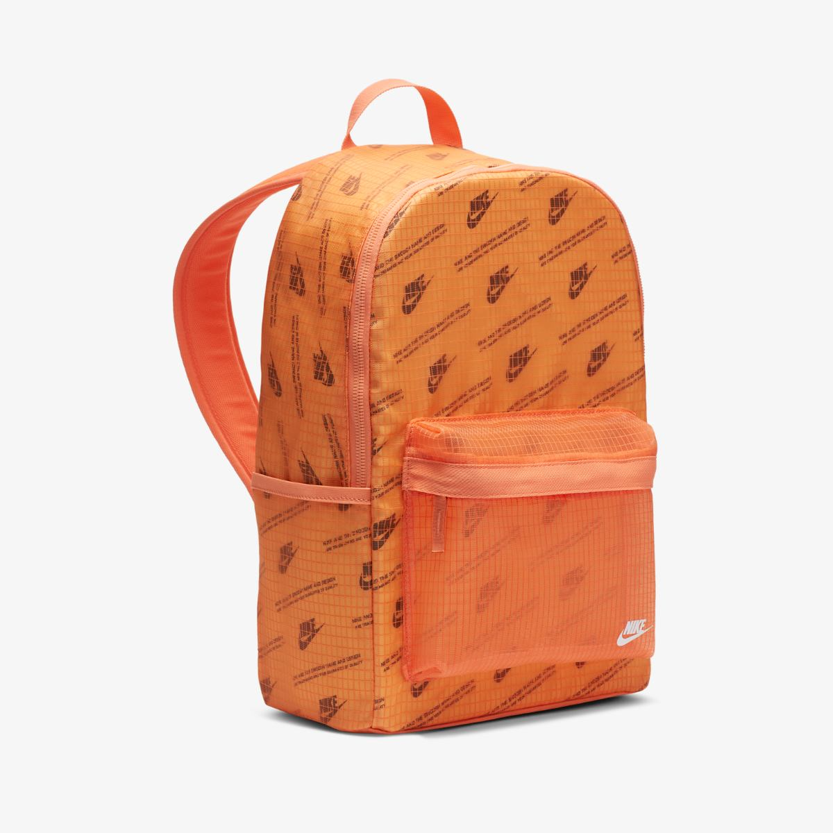 Balo Nike Heritage Backpack 2.0 MTRL Orange Black CK7444-884 - Ảnh 5
