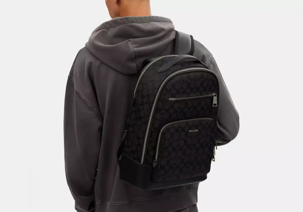 Alternative view of Balo Coach Ethan In Signature Canvas ‘Black’ CL962-QBLWO