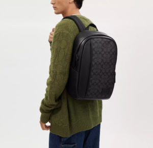 Alternative view of Balo Coach Edge Backpack In Signature ‘Black’ CM024-QBMI5