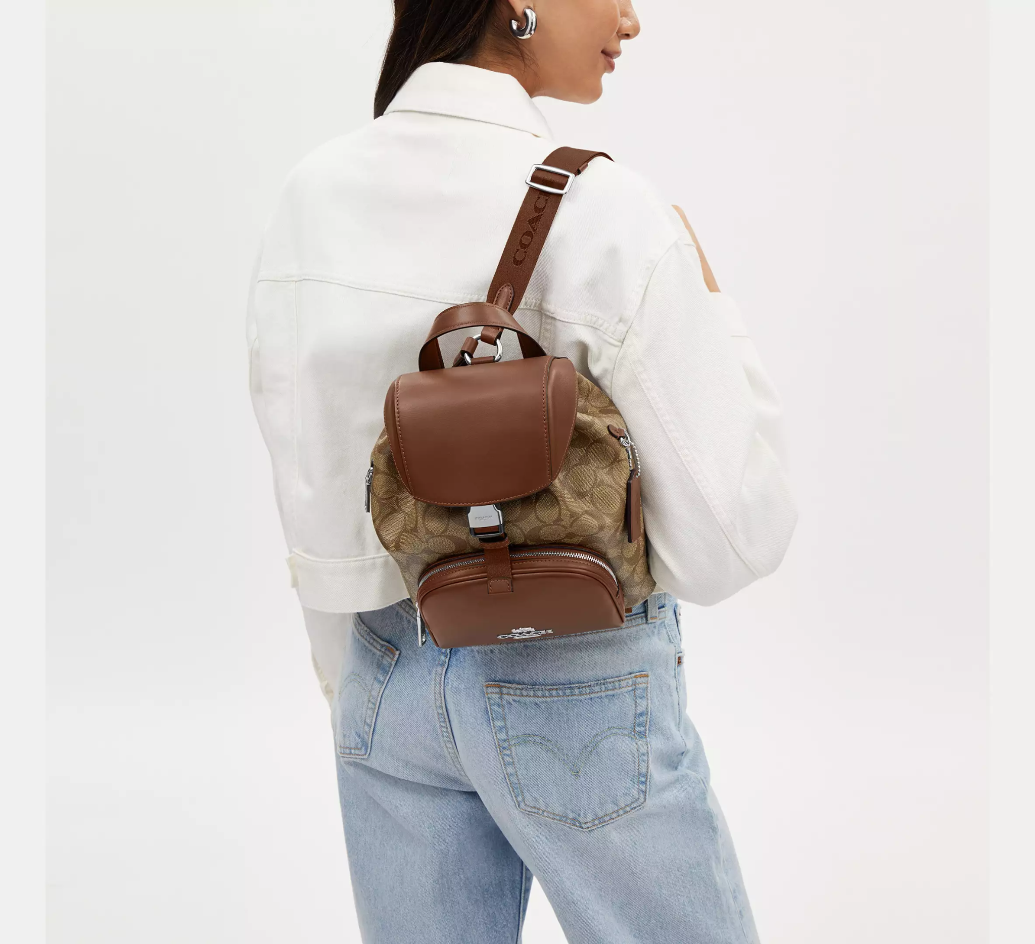 Balo Coach Pace Signature Canvas 'Brown' CR130-SVWQ3 - Ảnh 4