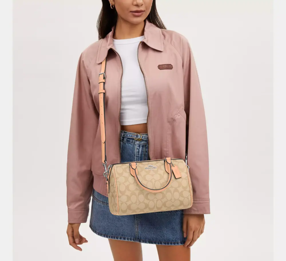 Alternative view of Túi Coach Rowan Satchel Signature Canvas 'Beige' CS188-IME74