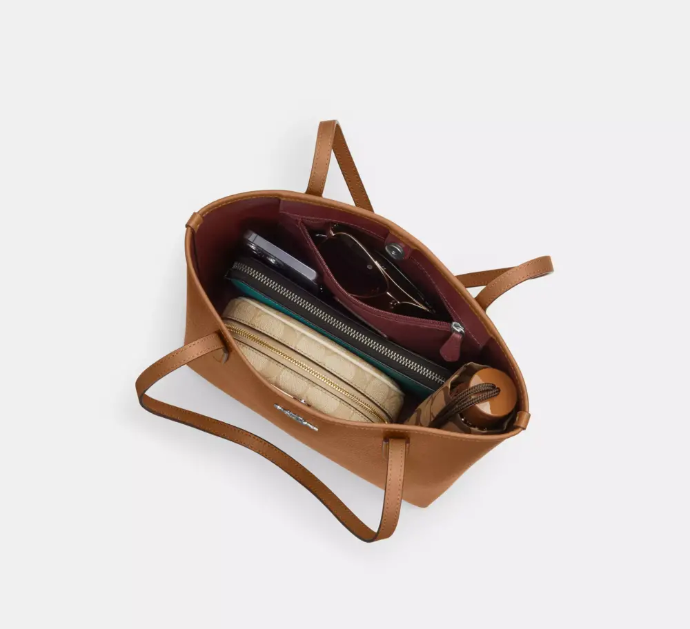 Alternative view of Túi Coach Small City Tote Bag Signature Canvas 'White' CU759-SVPWH