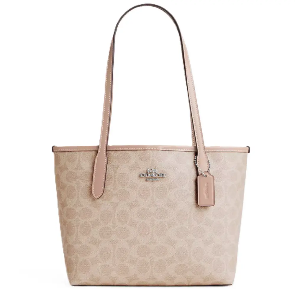 Túi Coach Small City Tote Bag Signature Canvas 'White' CU759-SVPWH