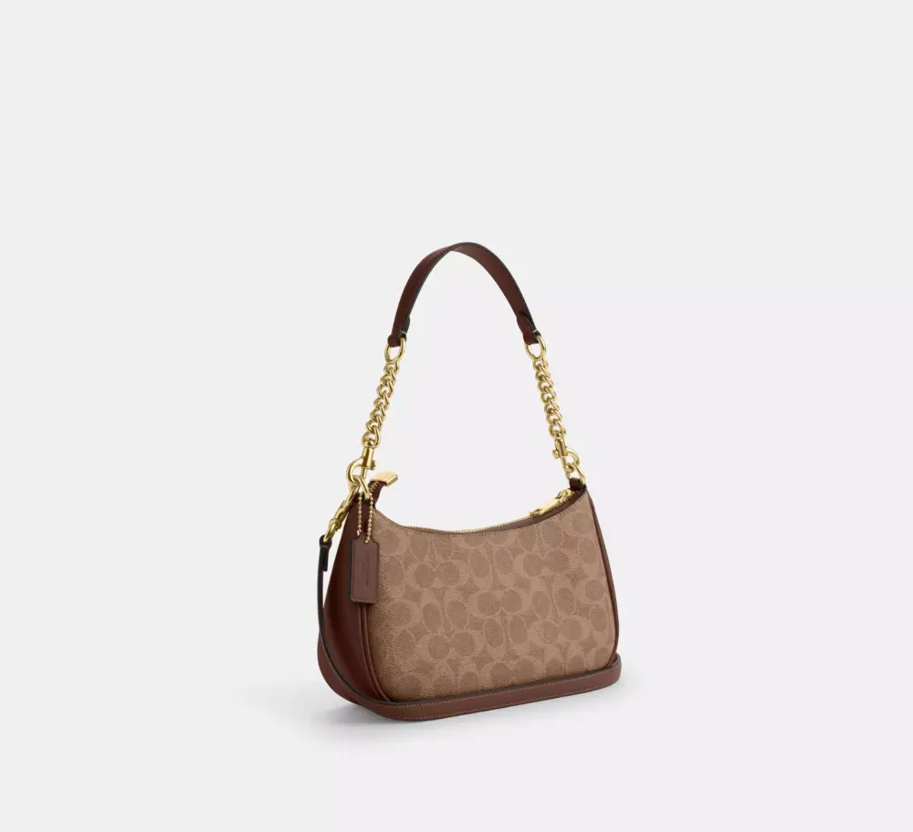 Alternative view of Túi Coach Teri Shoulder Bag In Signature Canvas 'Brown' CV933-IMXHE