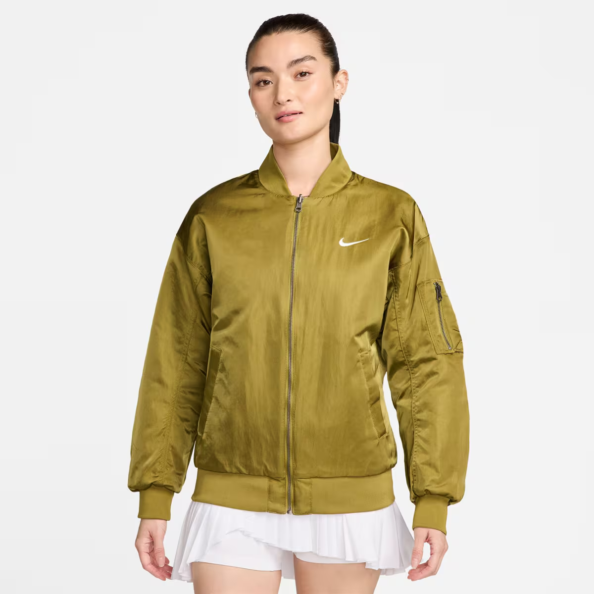 Áo Nike As W NSW VRSTY BMBR JKT ‘Pacific Moss’ DV7877-307 - Ảnh 6