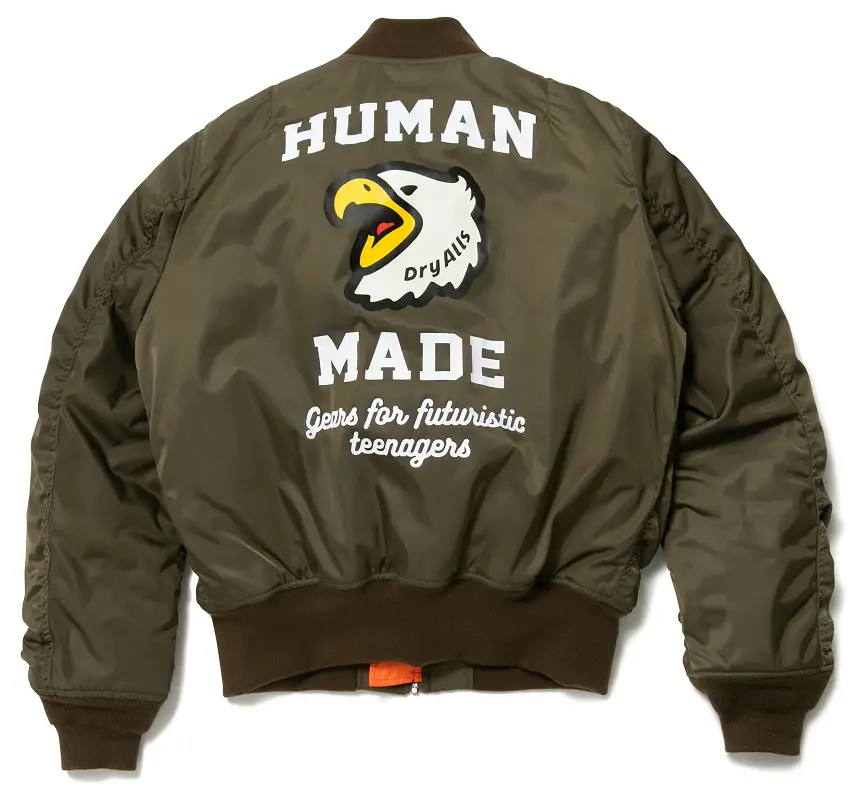 Áo Human Made MA-1 ‘Olive Drab’ HM24JK014 - Ảnh 4