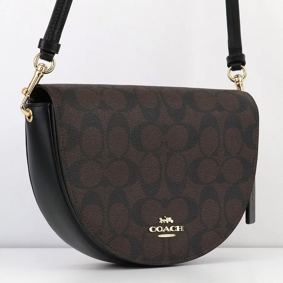 Túi Coach Signature Ellen Crossbody Bag Brown Black C1430 IMAA8 - Ảnh 7