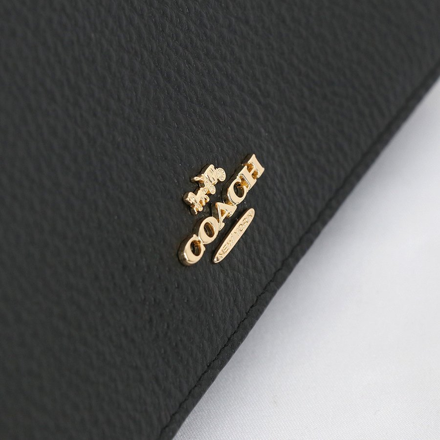 Túi Coach Anna Foldover Crossbody Clutch Black 3037 IMBLK - Ảnh 4