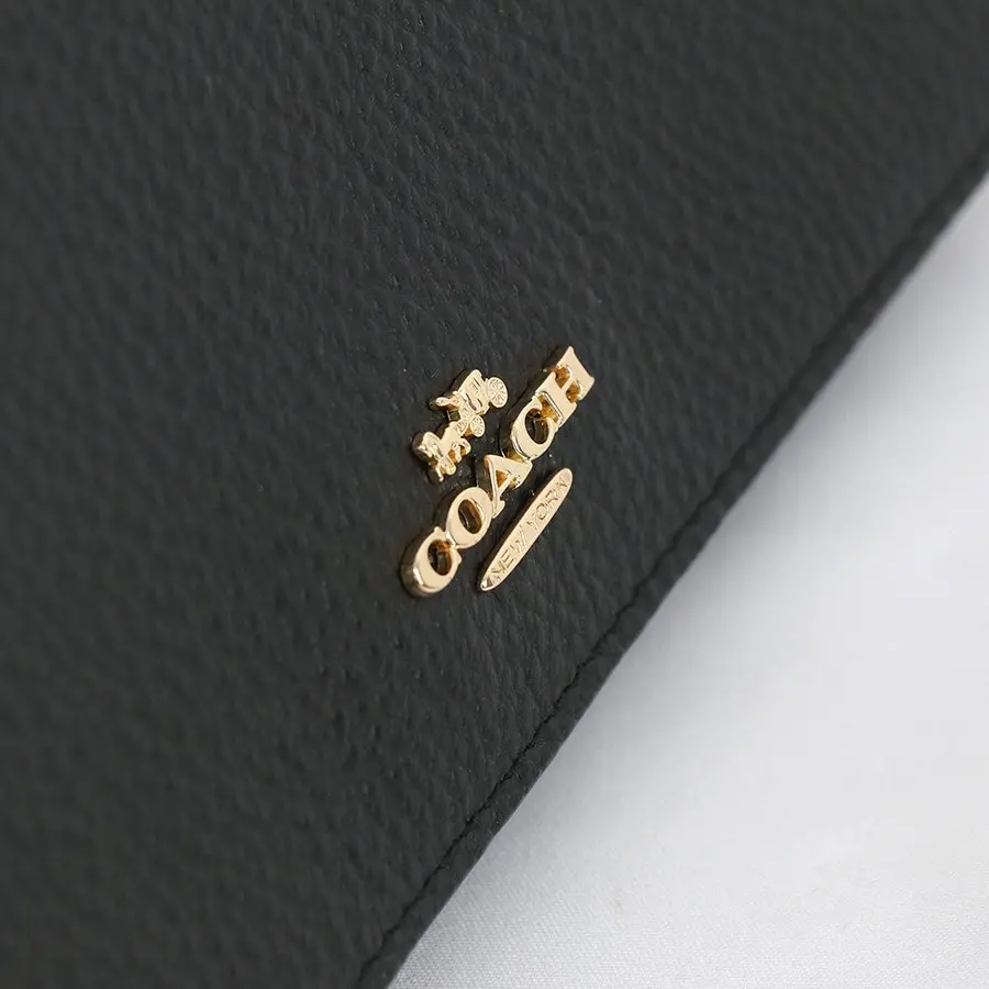 Túi Coach Anna Foldover Crossbody Clutch Black 3037 IMBLK - Ảnh 4