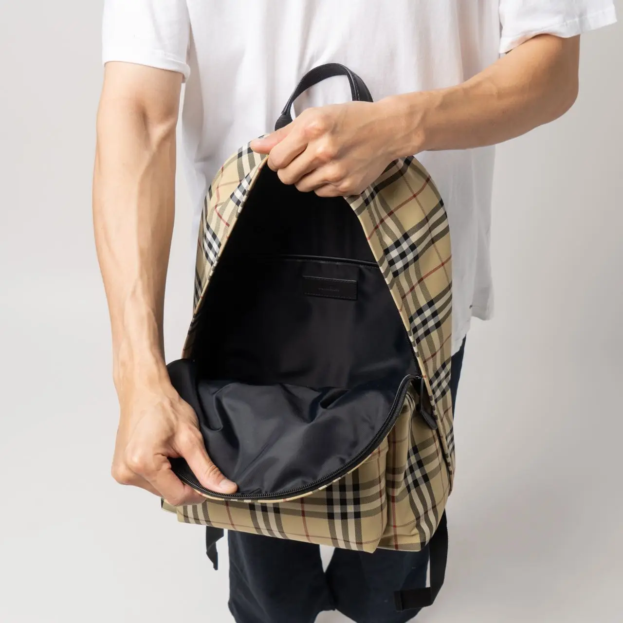 Balo Burberry Check Archive ‘Beige’ 80841131 - Ảnh 3