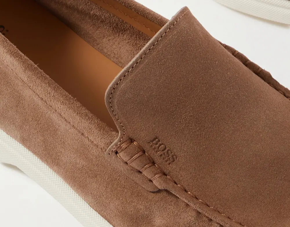 Giày Hugo Boss Suede Moccasins ‘Beige’ HBEU50471122-268 - Ảnh 4