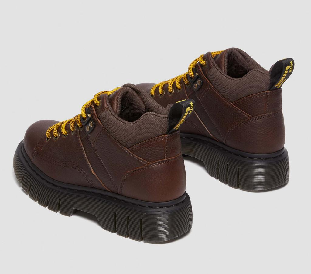 Giày Dr. Martens Woodard Grizzly Leather Low Casual 'Dark Brown' 31045201 - Ảnh 3