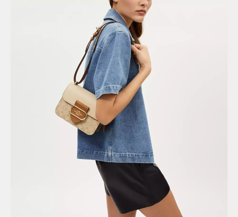 Túi Coach Morgan Square Crossbody Bag In Blocked 'Gold' CR329-IMWQ4 - Ảnh 3
