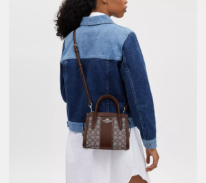Alternative view of Túi Coach Andrea Carryall Bag In Signature Jacquard 'Oak' CT766-SVS8S