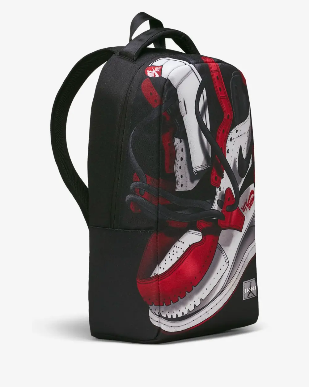 Balo Nike Air Jordan Retro 1 OG Shoe Backpack Black Gym Red 9A0484-KR5 - Ảnh 4