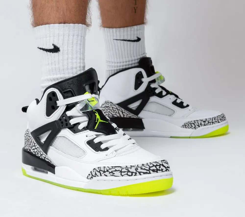Giày Nike Air Jordan Spizike GS ‘Cement Volt’ 317321-170 - Ảnh 3
