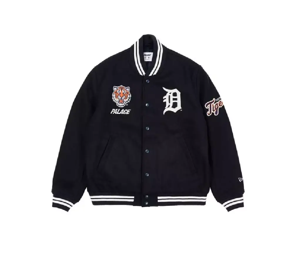 Alternative view of Áo Palace x Detroit Tigers New Era Wool Stadium Jacket ‘Navy’
