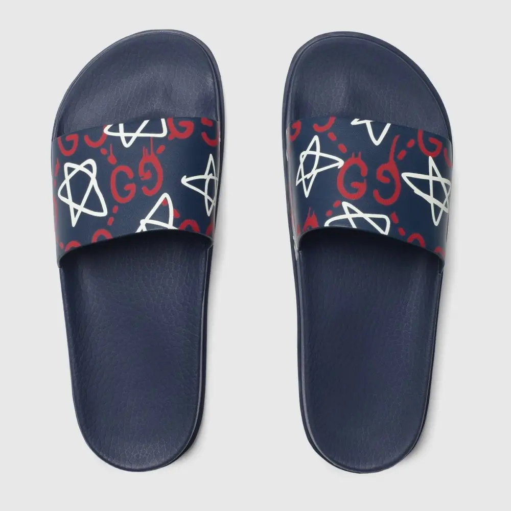 Dép Gucci Ghost Slide ‘Star Print Blue’ 429360-DSS00-4178 - Ảnh 3