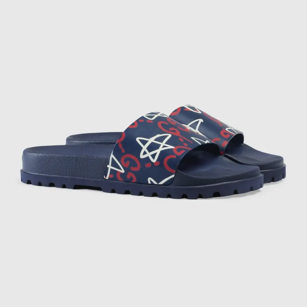 Dép Gucci Ghost Slide ‘Star Print Blue’ 429360-DSS00-4178 - Ảnh 4