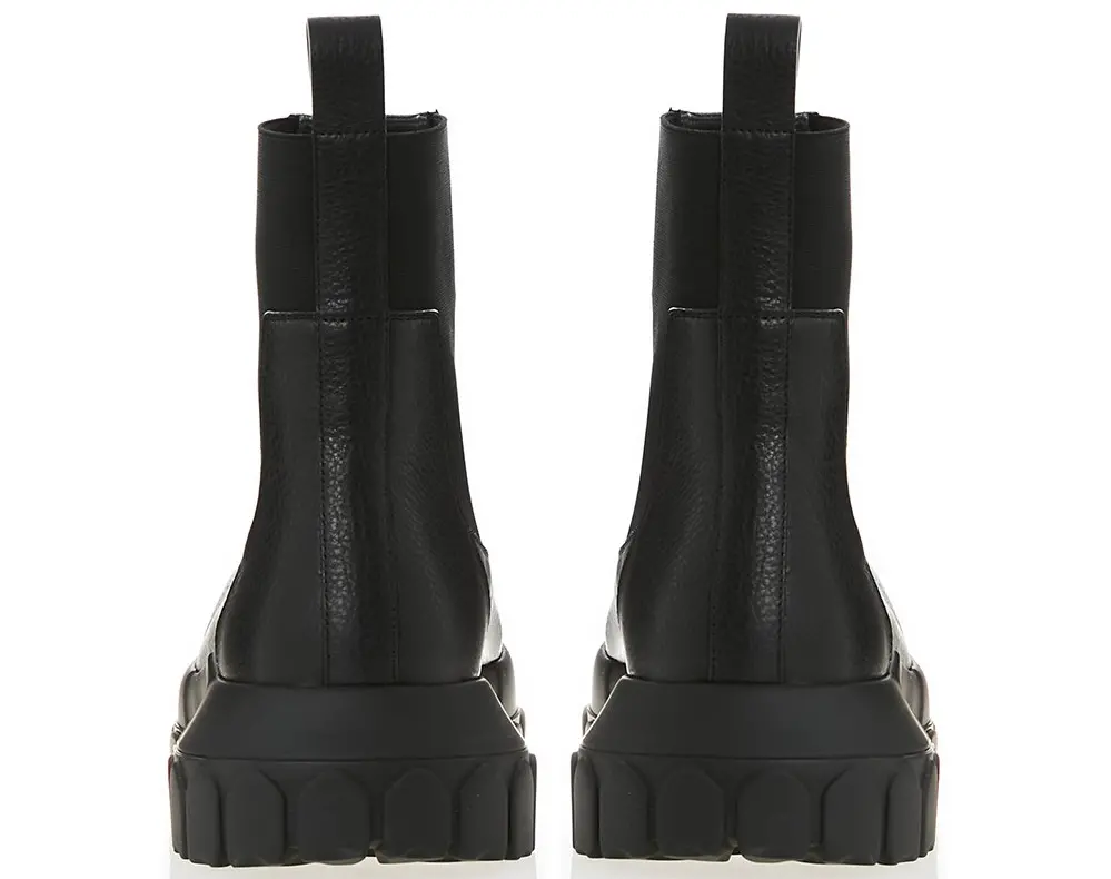 Giày Rick Owens Chunky Black Leather Boots RP02A7881LDE-99 - Ảnh 4