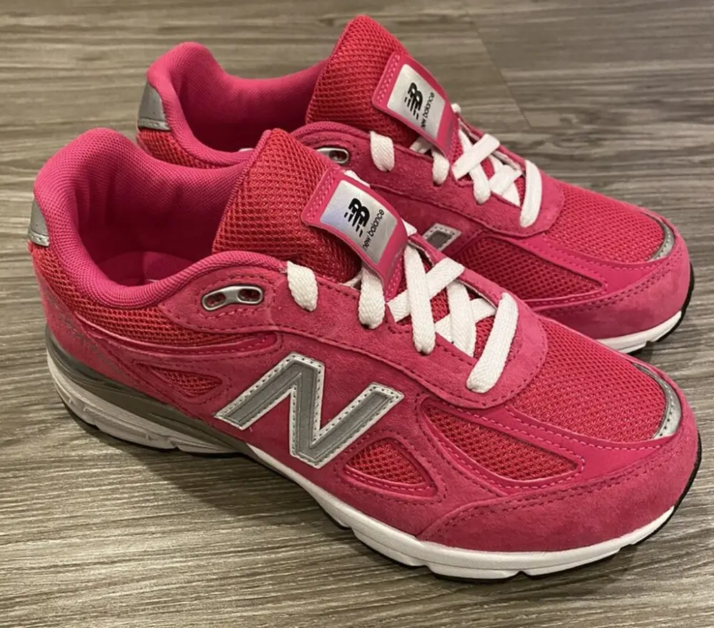 Alternative view of Giày New Balance 990v4 Kid 'Pink Silver' KJ990PEG
