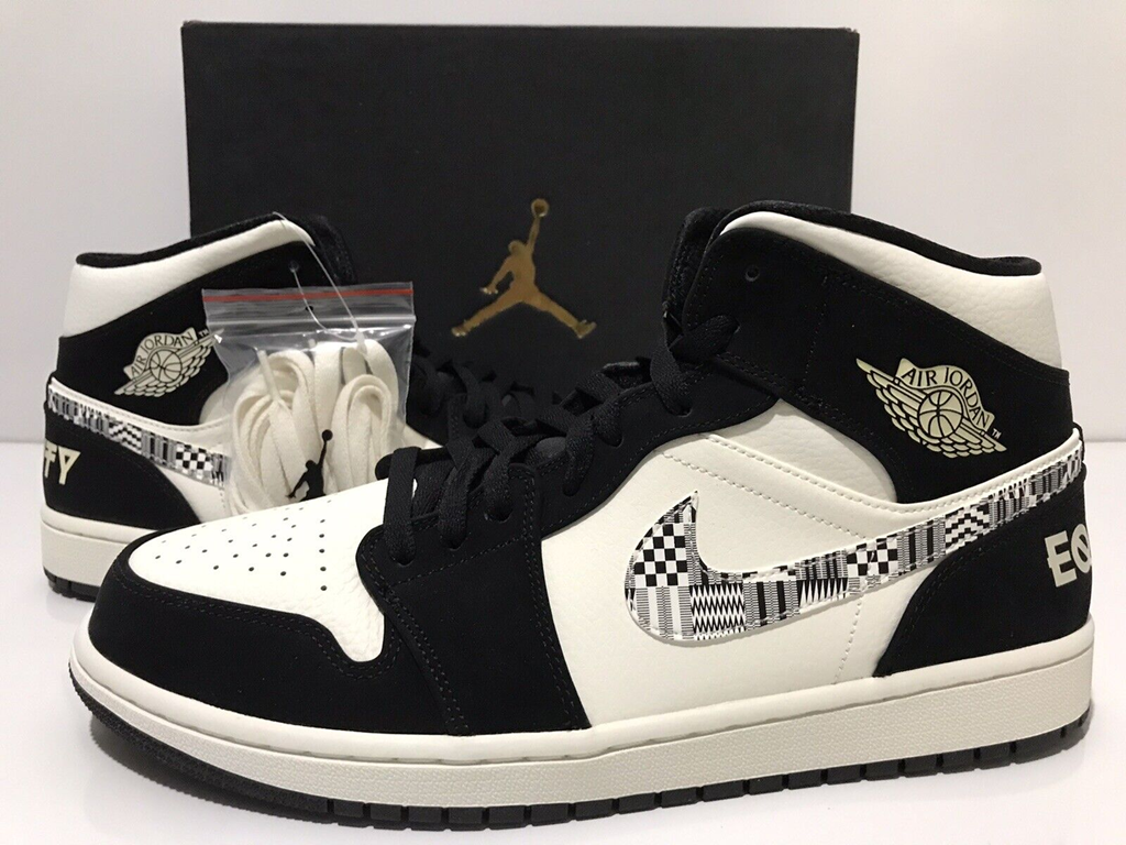 Giày Nike Jordan 1 Mid Equality 2019 'Black' 852542-010 - Ảnh 2