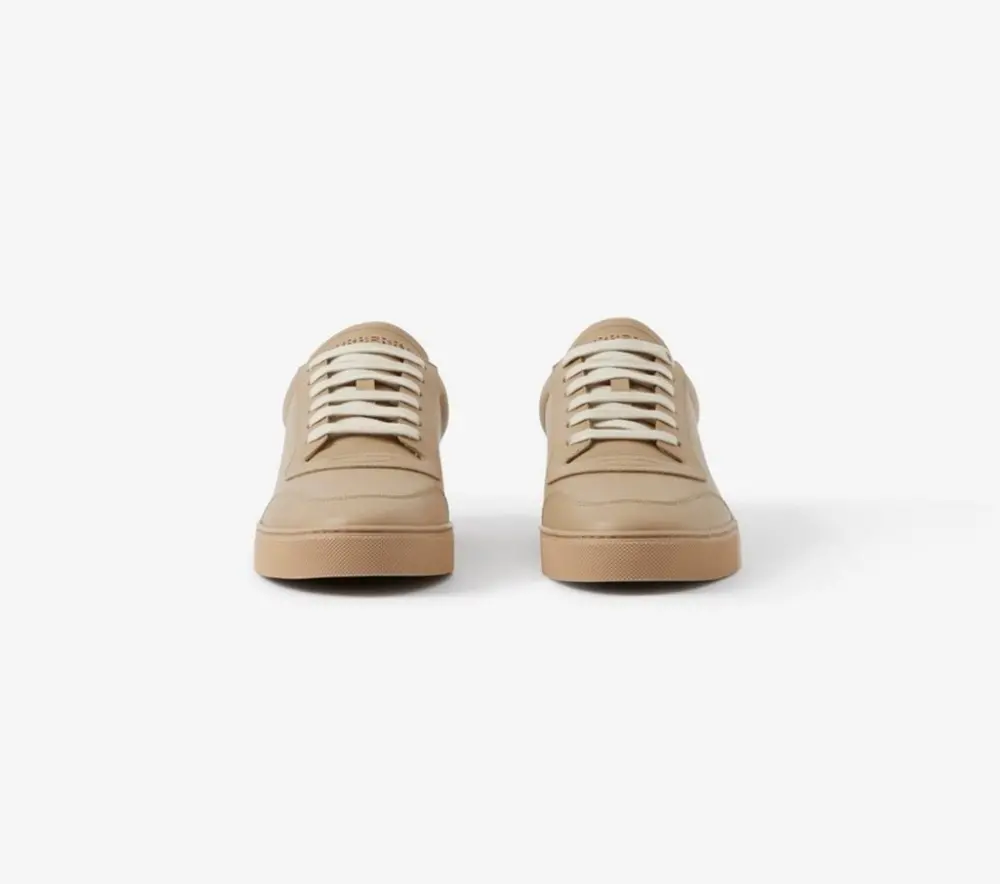 Alternative view of Giày Burberry Leather Check Cotton 'Archive Beige' 80655321