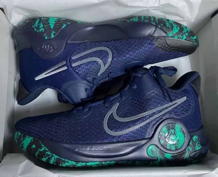 Giày Nike KD Trey 5 IX ‘Epsidian Clear Emerald’ CW3402-400 - Ảnh 4
