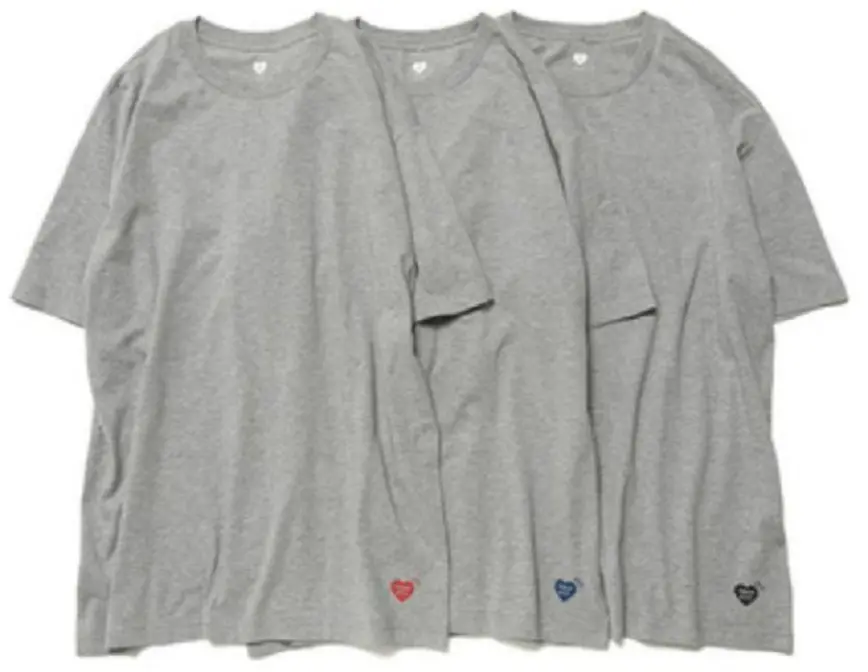 Áo Human Made T-Shirts 3 Pack ‘Gray’ HM23CS022