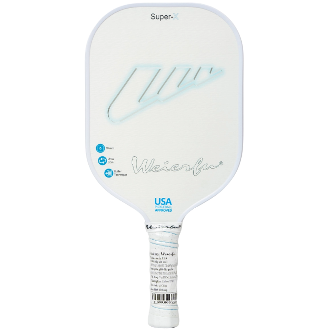 Vợt Pickleball Weierfu Super X ‘White’