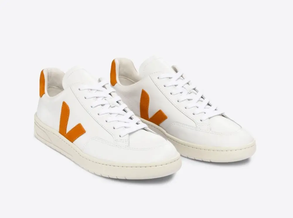 Giày Veja V-12 Leather ‘White Pumpkin’ XD0203113A - Ảnh 3