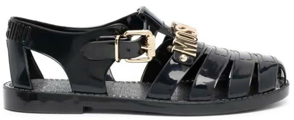 Dép Moschino Buckle Roman Sandal 'Black' MA16501G1FM20000