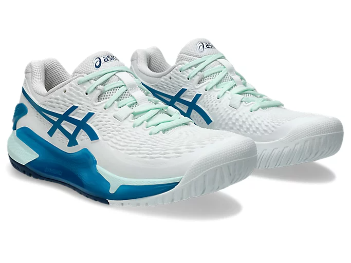 Giày Asics Gel Resolution 9 ‘White Teal Blue’ 1042A208-102 - Ảnh 5